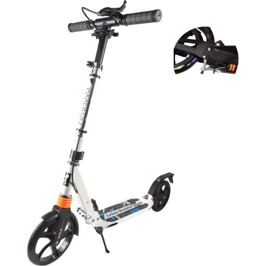 COOLBABY Adult Scooter with Dual Suspension Hight-Adjustable Urban Scooter Folding Kick Scooter With Big Wheels For Teens Kids Age 12 Up COOLBABY Adult Scooter with Dual Suspension Hight-Adjustable Urban Scooter Folding Kick Scooter With Big Wheels For Teens Kids Age 12 Up