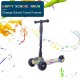 COOLBABY Little Kids 3 Wheel Kick Scooter - Street Push Scooter- LED Light-Up Wheels Foldable Design Support 80kg for Birthday