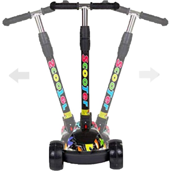 COOLBABY Little Kids 3 Wheel Kick Scooter - Street Push Scooter- LED Light-Up Wheels Foldable Design Support 80kg for Birthday