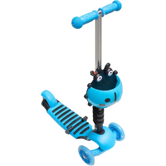 Calma Dragon YX-S49 3-in-1 Scooter, Three LED Wheels, Height Adjustable with Ladybug Basket, for Boys and Girls with Gift Protection Calma Dragon YX-S49 3-in-1 Scooter, Three LED Wheels, Height Adjustable with Ladybug Basket, for Boys and Girls with Gift Protection