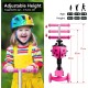 Dripex 5-in-1 Kids Scooter Toddler Scooter with Flashing Led Light Up Wheels 3 Wheels Kick Scooter with Adjustable Handlebar Removable Seat and Push Handle Dripex 5-in-1 Kids Scooter Toddler Scooter with Flashing Led Light Up Wheels 3 Wheels Kick Scooter with Adjustable Handlebar Removable Seat and Push Handle