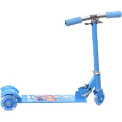 Generic Scooter front wheel With 2 rear wheels and Foot brake For Kids, Gift, fun and entertainment - Babyblue