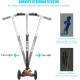 IMMEK Children's Scooter from 3 to 12 Years - Foldable - Load up to 50 kg - with Height-Adjustable Anodised Handlebar and Flashing LED Wheels, Multi-Coloured