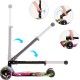 IMMEK Children's Scooter from 3 to 12 Years - Foldable - Load up to 50 kg - with Height-Adjustable Anodised Handlebar and Flashing LED Wheels, Multi-Coloured