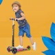 IMMEK Children's Scooter from 3 to 12 Years - Foldable - Load up to 50 kg - with Height-Adjustable Anodised Handlebar and Flashing LED Wheels, Multi-Coloured