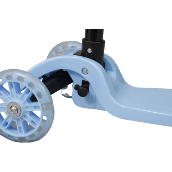KIDDIE FUN Road Kings Kids Scooter with 5 Height Adjustable & Fold-able Handle I Multicolor Flashing LED Wheels I Scooter for Kids Above 2 Years (Blue) KIDDIE FUN Road Kings Kids Scooter with 5 Height Adjustable & Fold-able Handle I Multicolor Flashing LED Wheels I Scooter for Kids Above 2 Years (Blue)