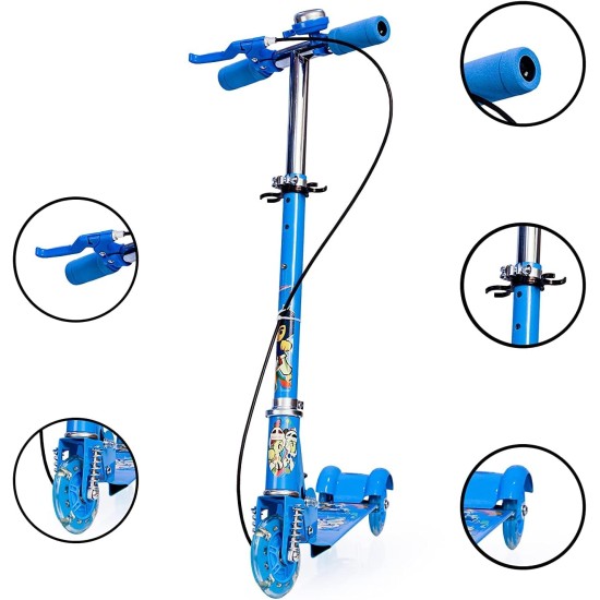 Ozoy Road Runner Kick Scooter for Kids Ages 3-14 Years Old Boy Girl with 3 Wheel LED Lights, Adjustable Level Handlebar & Foldable Design & Lean-to-Steer Ozoy Road Runner Kick Scooter for Kids Ages 3-14 Years Old Boy Girl with 3 Wheel LED Lights, Adjustable Level Handlebar & Foldable Design & Lean-to-Steer