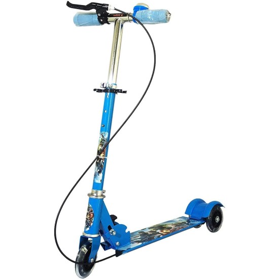 Qualimate Scooter for Kids 3 Wheeler Foldable Kick Skating Cycle with Brake and Bell, LED on Wheels and Height Adjustable for Boys and Girls Above 3 Years Qualimate Scooter for Kids 3 Wheeler Foldable Kick Skating Cycle with Brake and Bell, LED on Wheels and Height Adjustable for Boys and Girls Above 3 Years