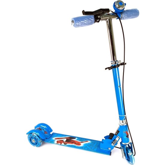 Qualimate Scooter for Kids 3 Wheeler Foldable Kick Skating Cycle with Brake and Bell, LED on Wheels and Height Adjustable for Boys and Girls Above 3 Years Qualimate Scooter for Kids 3 Wheeler Foldable Kick Skating Cycle with Brake and Bell, LED on Wheels and Height Adjustable for Boys and Girls Above 3 Years