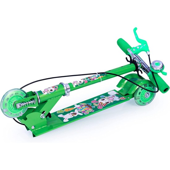 Zemic Kids Road Master Runner Kids Scooter, Skating Ride on, Scratch Free with Adjustable Level I Multicolor Flashing 3 Wheels I Handlebar & Foldable Design Scooter for Kids Above 2 Years - Green Zemic Kids Road Master Runner Kids Scooter, Skating Ride on, Scratch Free with Adjustable Level I Multicolor Flashing 3 Wheels I Handlebar & Foldable Design Scooter for Kids Above 2 Years - Green