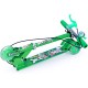 Zemic Kids Road Master Runner Kids Scooter, Skating Ride on, Scratch Free with Adjustable Level I Multicolor Flashing 3 Wheels I Handlebar & Foldable Design Scooter for Kids Above 2 Years - Green