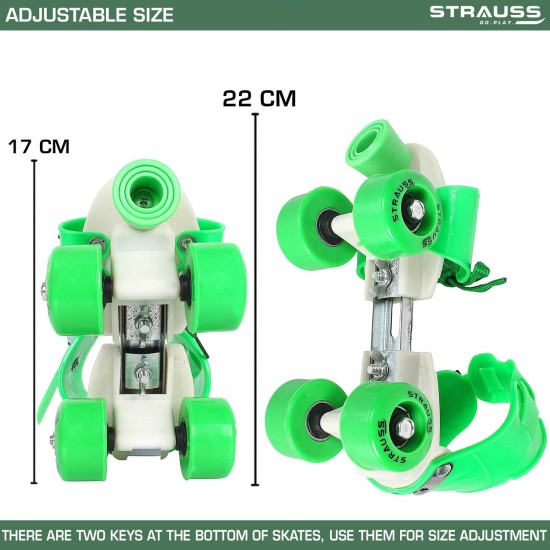 Strauss Kids Roller Skates, 5-11 Years, (Green) Strauss Kids Roller Skates, 5-11 Years, (Green)