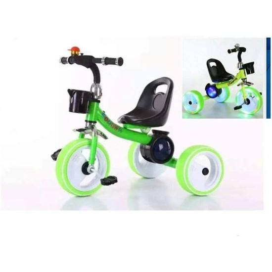 Cool Baby Tricycle With LED Light & Speaker Green Cool Baby Tricycle With LED Light & Speaker Green