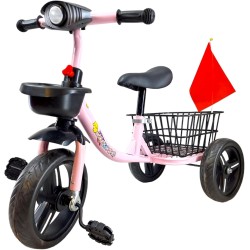 Tricycle For Children, Ride On Toy 3 Wheels For Toddlers Kids Bikes, Safety Design For Outdoor Outings And Anti-Slip Handlebar (Pink)