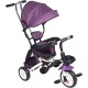 Tricycle with Head Cover and Pedals for Kids - Purple and Black Tricycle with Head Cover and Pedals for Kids - Purple and Black