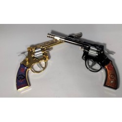 2 Maquet Gun Metal Toy For Kids With Silencer Can Be Disassembled And Installed + 2 Gunpowder Cards + Gift - Length 17cm
