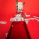 AWH LEOKKARR Red Money Gun Shooter, Toy Guns That Look Real, Prop Gun Cash Cannon for Game Movies Party Supplies with Play Money 100 Dollar Bills…