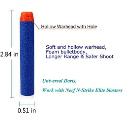 AmigozZ Toy Bullet Foam Dart Bullets for N Strike Elite Guns (50pcs)
