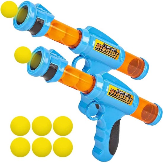 ArtCreativity Foam Ball Launchers Pump Action Shooting Toy Blasters with 12 Balls for Kids Set of 2 Pieces - Multi Color ArtCreativity Foam Ball Launchers Pump Action Shooting Toy Blasters with 12 Balls for Kids Set of 2 Pieces - Multi Color