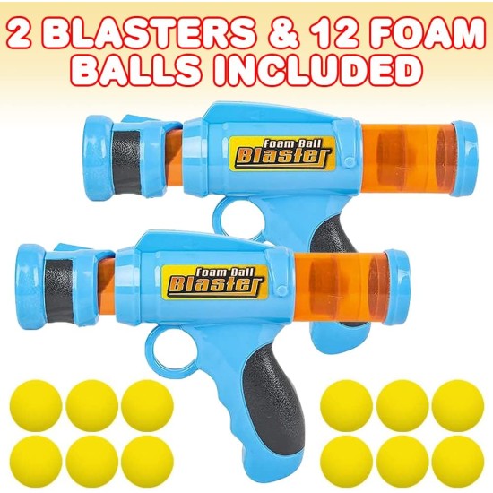 ArtCreativity Foam Ball Launchers Pump Action Shooting Toy Blasters with 12 Balls for Kids Set of 2 Pieces - Multi Color ArtCreativity Foam Ball Launchers Pump Action Shooting Toy Blasters with 12 Balls for Kids Set of 2 Pieces - Multi Color