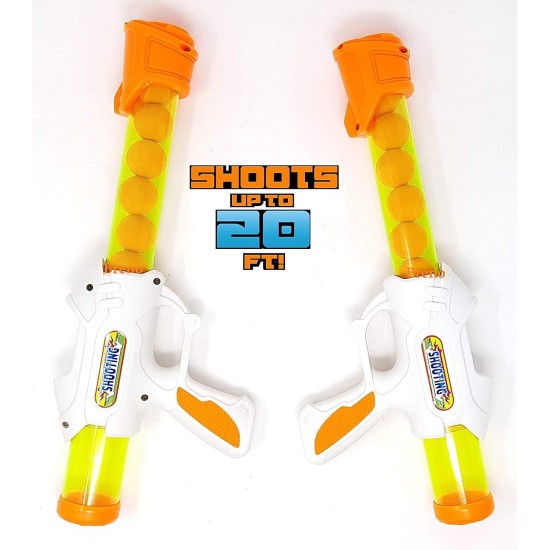 Breno Shooting Ball Blaster Foam Shooter Gun for Boys Combo Pack of 2, Air Popper Gun Toys with 16 Soft Balls Foam Bullets, Toy Gun for 5 6 7 8 9 10 Year Old Kids with Bullets,Multi color Breno Shooting Ball Blaster Foam Shooter Gun for Boys Combo Pack of 2, Air Popper Gun Toys with 16 Soft Balls Foam Bullets, Toy Gun for 5 6 7 8 9 10 Year Old Kids with Bullets,Multi color