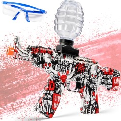 CAISSA Electric Gel Ball Blaster, AKM-47 Gel Ball Blaster Automatic, for Outdoor Activities - Shooting Team Game, Red