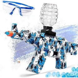 Gel Blasters, Electric Gel Ball Blasters, AKM-47 Gel Blaster, with Goggles and 50,000 Balls, for Outdoor Activities - Team Shooter, Ages 14+ (Blue)