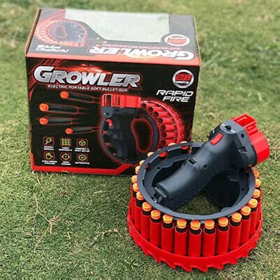 Growler electric portable Rapid Fire Fully Automatic Soft Bullet Gun hold 28pcs darts Charging mode Growler electric portable Rapid Fire Fully Automatic Soft Bullet Gun hold 28pcs darts Charging mode