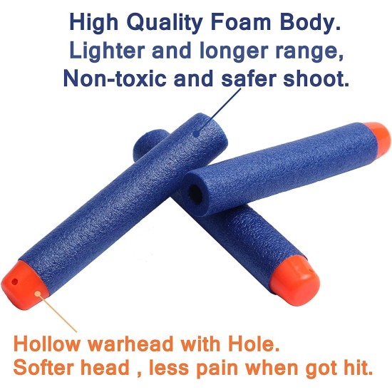 HOME BUY Plastic Foam Toy Bullet Dart Bullets for Nerf N-Strike Elite Guns, 100-Pieces, Blue HOME BUY Plastic Foam Toy Bullet Dart Bullets for Nerf N-Strike Elite Guns, 100-Pieces, Blue