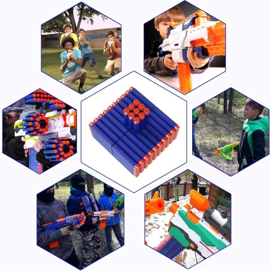 HOME BUY Plastic Foam Toy Bullet Dart Bullets for Nerf N-Strike Elite Guns, 100-Pieces, Blue HOME BUY Plastic Foam Toy Bullet Dart Bullets for Nerf N-Strike Elite Guns, 100-Pieces, Blue