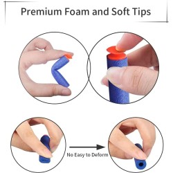 Toy Cloud Hot Fire Gun Bullet Soft Foam Dart for Nerf Gun Refill Pack 20 Pcs Sticky Head Darts for Nerf Guns