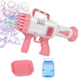 32 Hole Electric Gatling Bubble Gun for Kids with Soap Solution Indoor and Outdoor Toys for Toddlers Bubble Launcher Machine for Girls and Boys(Pack of 01) Bubble Gun for Kids Toys