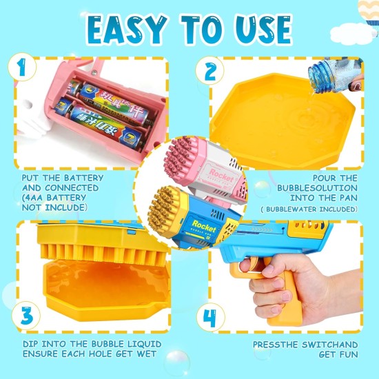 Bubble Machine 2 Pack Mini Bubble Gun for Toddlers,40 Holes Bubble Maker Blower Toys with Lights,3000+ Bubbles Per Minute Bubble Toys for Boys Girls Toddlers Outdoor Indoor Birthday Wedding Party Bubble Machine 2 Pack Mini Bubble Gun for Toddlers,40 Holes Bubble Maker Blower Toys with Lights,3000+ Bubbles Per Minute Bubble Toys for Boys Girls Toddlers Outdoor Indoor Birthday Wedding Party