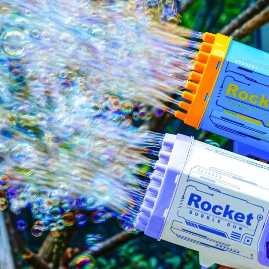 Bubble Machine Gun, 69 Holes Colorful Lights Bubble Gun, Bubble Maker Machine for Kids Adults Boys Indoor Outdoor Playing Activity Birthday Party Wedding(Blue) Bubble Machine Gun, 69 Holes Colorful Lights Bubble Gun, Bubble Maker Machine for Kids Adults Boys Indoor Outdoor Playing Activity Birthday Party Wedding(Blue)