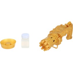 Genaric Electrical Mini Gatling Bubble Gun for Colorful Bubbles (Golden)