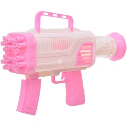 Generic Plastic Bazooka Bubble Gun With 24 Hole Foaming Funcation For Children - Multi Color