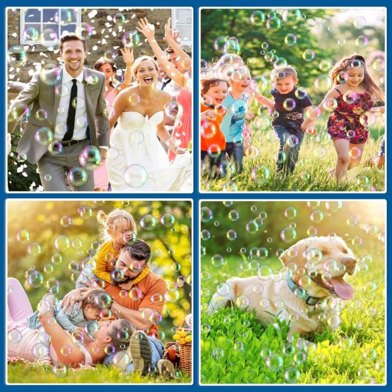Lucky Doug Bubble Gun, Bubble Machine Gun for Kids Toddlers with Rich Bubbles, 5000+ Bubbles/Minute Bubble Guns for Kids with 360° Leak-Proof Design, Auto Bubble Gun