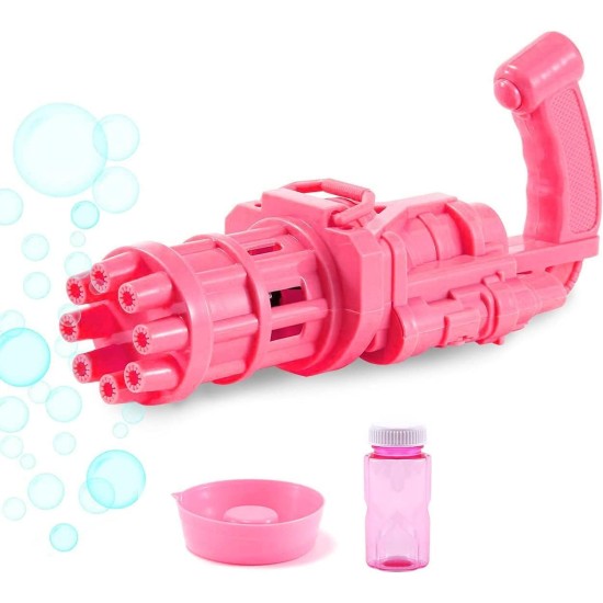 Niku 8 Hole Electric Gatling Bubble Gun for Kids with Soap Solution Indoor and Outdoor Toys for Toddlers Bubble Maker Gun Machine for Girls, Boys and for Parties (Multicolor, 3+ Year) Niku 8 Hole Electric Gatling Bubble Gun for Kids with Soap Solution Indoor and Outdoor Toys for Toddlers Bubble Maker Gun Machine for Girls, Boys and for Parties (Multicolor, 3+ Year)