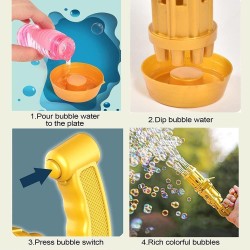 Other Electrical mini gatling bubble gun for colorful bubbles (assorted color)
