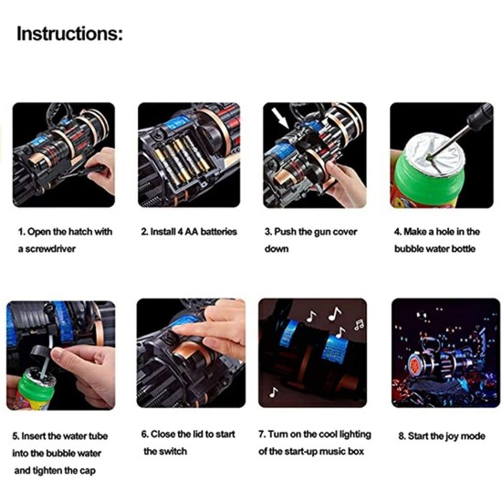 RubRab Bubble Gun Toy Bubble Machine 2022 Cool Toys Gift Eight Hole Huge Amount Automatic Bubble Maker Kids Bubble Gun Outdoor Toys Summer Party Toy with Light and Sound (Black) RubRab Bubble Gun Toy Bubble Machine 2022 Cool Toys Gift Eight Hole Huge Amount Automatic Bubble Maker Kids Bubble Gun Outdoor Toys Summer Party Toy with Light and Sound (Black)