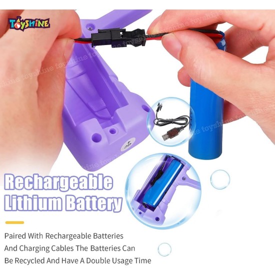 Toyshine 69 Holes Big Powerful Machine Bubble Bazooka Gun Toys for for Kids Adults, Bubble Makers, Big Rocket Boom Bubble Blower Best Gifts - Purple Toyshine 69 Holes Big Powerful Machine Bubble Bazooka Gun Toys for for Kids Adults, Bubble Makers, Big Rocket Boom Bubble Blower Best Gifts - Purple