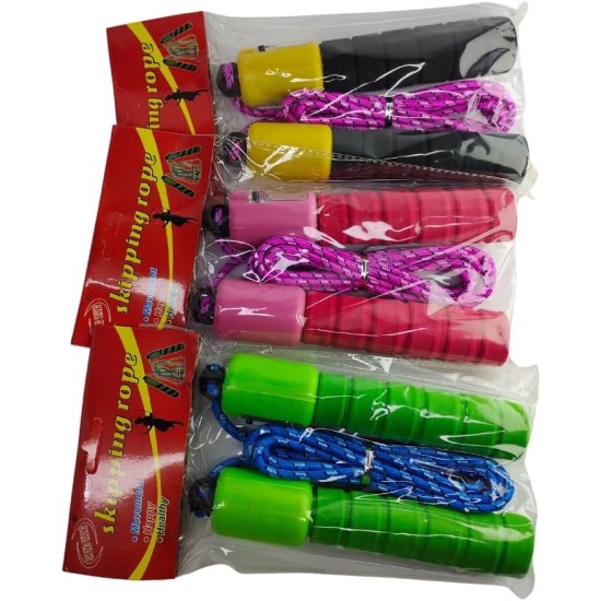 Adjustable Jump Rope For Kids With Counter And Comfortable Handles, Multi Color Adjustable Jump Rope For Kids With Counter And Comfortable Handles, Multi Color