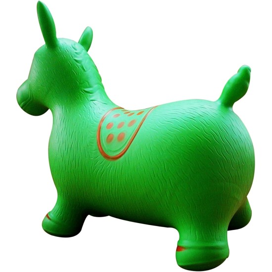 AppleRound Horse Bouncer with Hand Pump, Inflatable Space Hopper, Ride-on Bouncy Animal (Green) AppleRound Horse Bouncer with Hand Pump, Inflatable Space Hopper, Ride-on Bouncy Animal (Green)