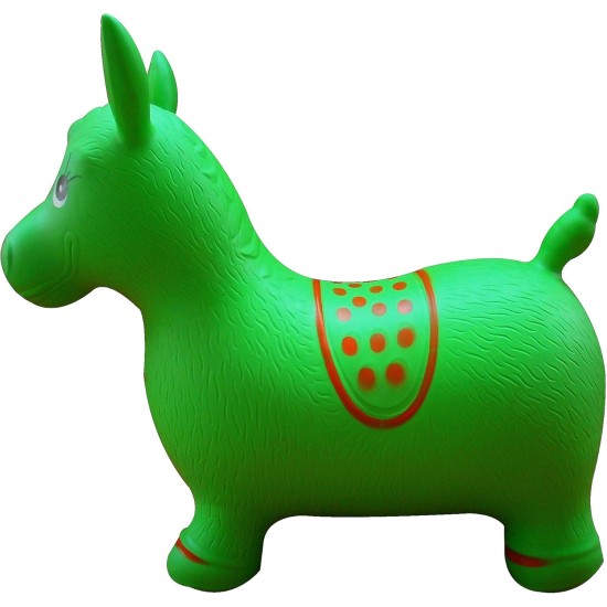 AppleRound Horse Bouncer with Hand Pump, Inflatable Space Hopper, Ride-on Bouncy Animal (Green) AppleRound Horse Bouncer with Hand Pump, Inflatable Space Hopper, Ride-on Bouncy Animal (Green)