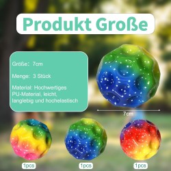 Astro Jump Ball Galaxy, Moon Ball, Space Ball, Astro Jumper Ball, 7 cm High Jumping Rubber Ball, Jumping Globe Bouncing Ball, Mini Astro Jumpball Bouncy Ball Jumping Ball for Children Outdoor