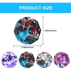 Astro Jump Ball, Pack of 4 Moon Ball, Space Ball, Jumps Rubber Ball, Bouncing Ball, Bouncing Ball, Bounce Ball, Spaceballs, High Jumping Rubber Balls, Bouncy Balls, Interactive Toy for Children