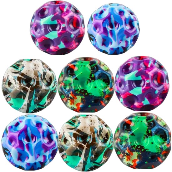 Binggunyo Pack of 8 Jumping Rubber Balls, Super High Jumping, Astro Jumpball, Space Ball, Heavenly Jumping Ball, Ultra High Jumping Ball Toy, High Jumps Rubber Ball, Mini Bouncy Ball Toy Binggunyo Pack of 8 Jumping Rubber Balls, Super High Jumping, Astro Jumpball, Space Ball, Heavenly Jumping Ball, Ultra High Jumping Ball Toy, High Jumps Rubber Ball, Mini Bouncy Ball Toy