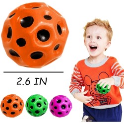 CLUHERTVY Astro Jump Ball Moon Ball Original High Bouncing Galaxy Ball Jumps Rubber Ball Space Ball Make a Banging Noise Mini Bouncing Ball Toy for Kids Party Gift Rubber Ball (Colourful A)