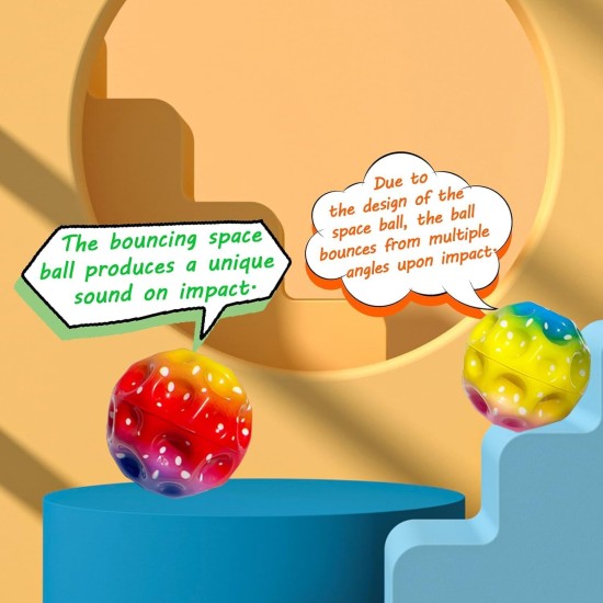 CLUHERTVY Astro Jump Ball Moon Ball Original High Bouncing Galaxy Ball Jumps Rubber Ball Space Ball Make a Banging Noise Mini Bouncing Ball Toy for Kids Party Gift Rubber Ball (Colourful A) CLUHERTVY Astro Jump Ball Moon Ball Original High Bouncing Galaxy Ball Jumps Rubber Ball Space Ball Make a Banging Noise Mini Bouncing Ball Toy for Kids Party Gift Rubber Ball (Colourful A)