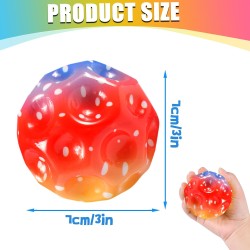 Funmo Astro Jump Ball Moon Ball 66 mm High Jumps Rubber Ball Space Ball Moonball Makes a Popping Noise, Bounce Ball Bouncing Ball for Children Bouncing Ball, Bam Ball (B) (B)